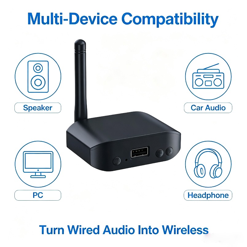 Audio Music Link - Récepteur audio Bluetooth 5.0, adaptateur double