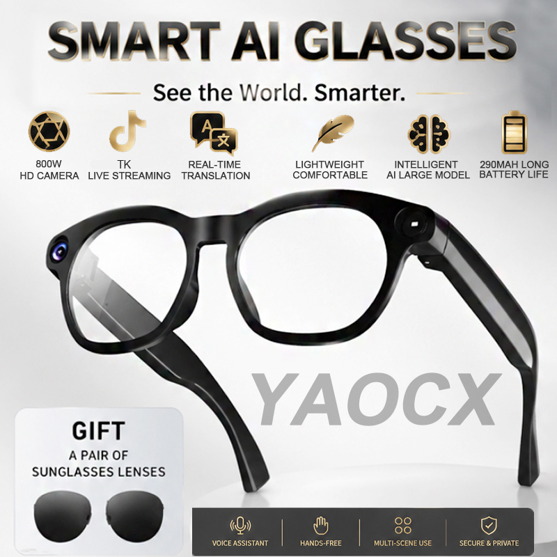 Audio Music Free Online - Lunettes Intelligentes 2026 avec Caméra 800W