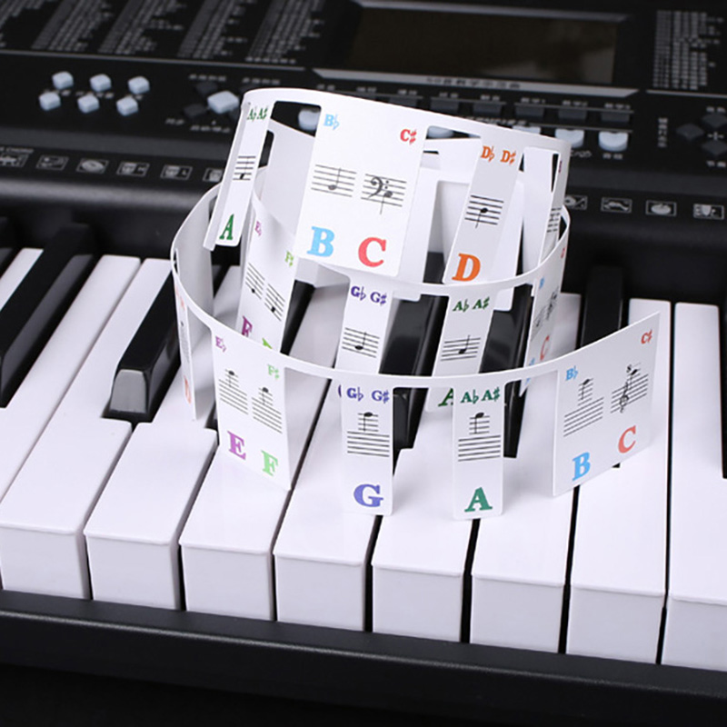 Audio Music Notes - Autocollants pour clavier de piano 88/61