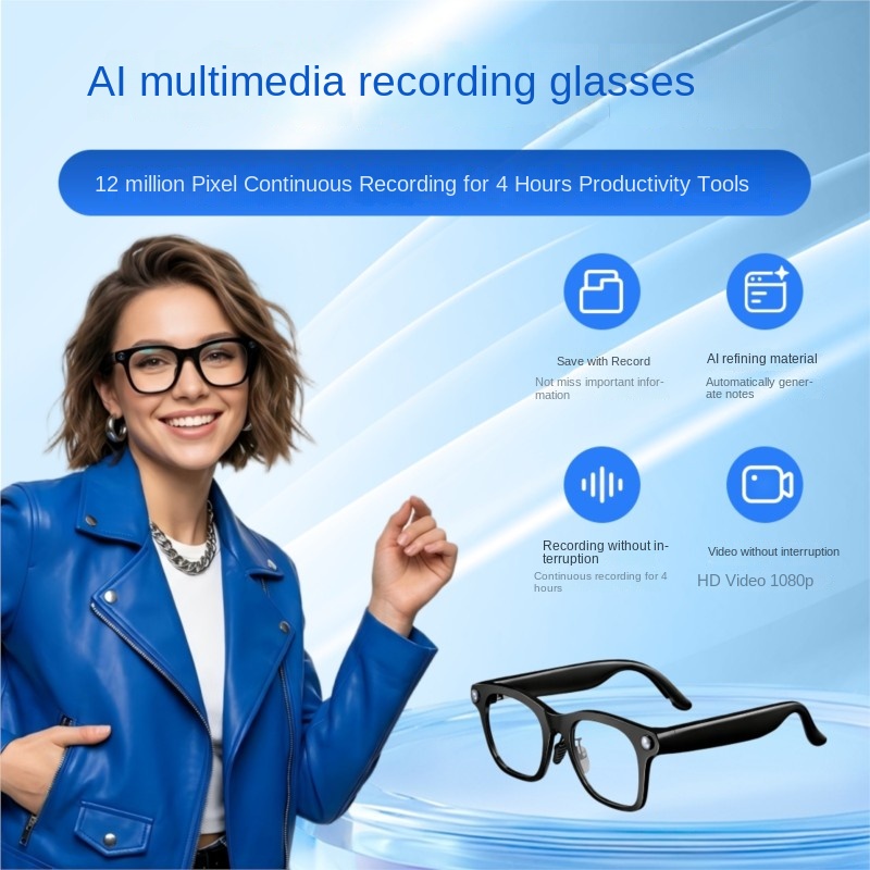 Audio Music Notes - Lunettes intelligentes OLOIU Echowear Smart AI