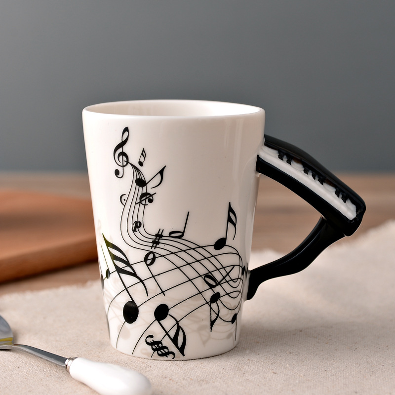 Audio Music Notes - Mug en Bois JEHarp, Piano, Note