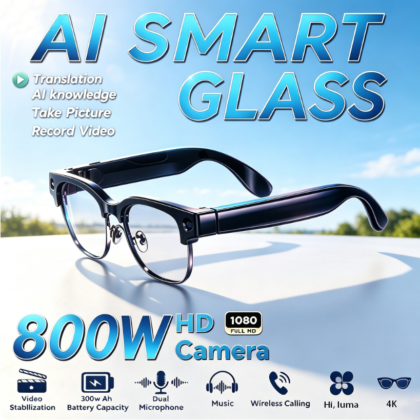 Lunettes Intelligentes HD 800W - Audio Music Recognition avis et prix