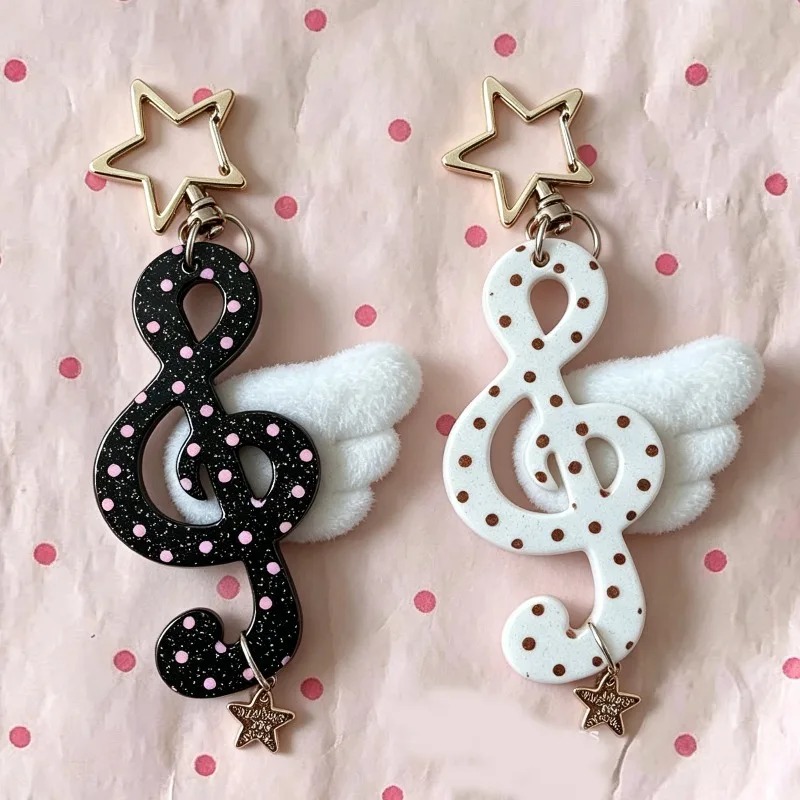 Porte-clés en acrylique en for - Audio Music Notes avis et prix