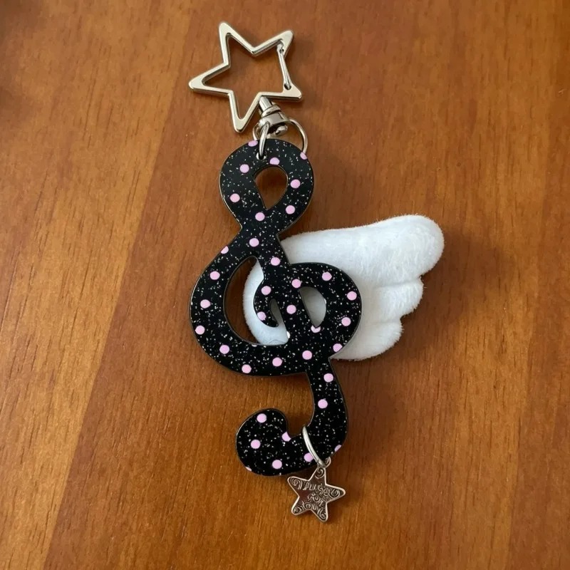 Porte-clés en acrylique en for - Audio Music Notes avis et prix