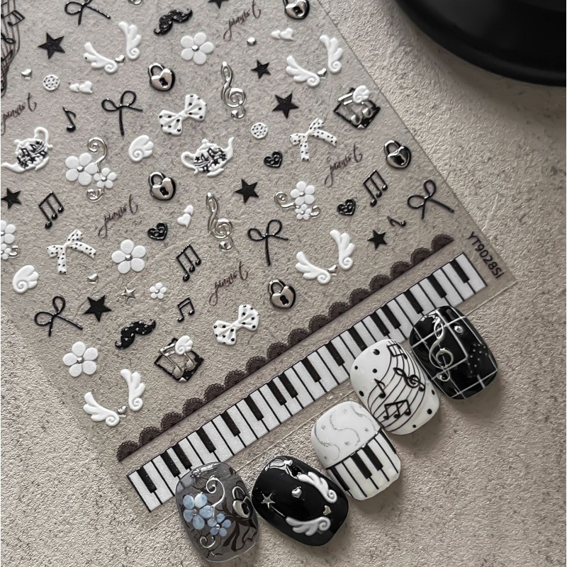Autocollants pour ongles en fo - Audio Music Notes avis et prix
