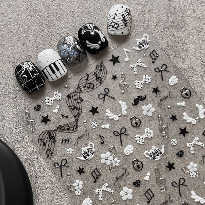 Autocollants pour ongles en fo - Audio Music Notes avis et prix